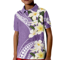 Aloha Hawaii Festive Kid Polo Shirt Frangipani Lace Classic - Lavender LT7 Kid Lavender - Polynesian Pride
