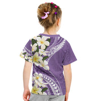 Aloha Hawaii Festive Kid T Shirt Frangipani Lace Classic - Lavender LT7 - Polynesian Pride