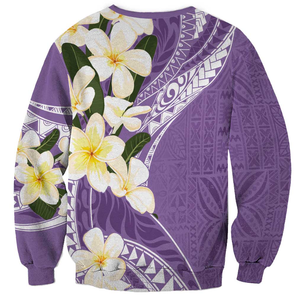 Aloha Hawaii Festive Sweatshirt Frangipani Lace Classic - Lavender