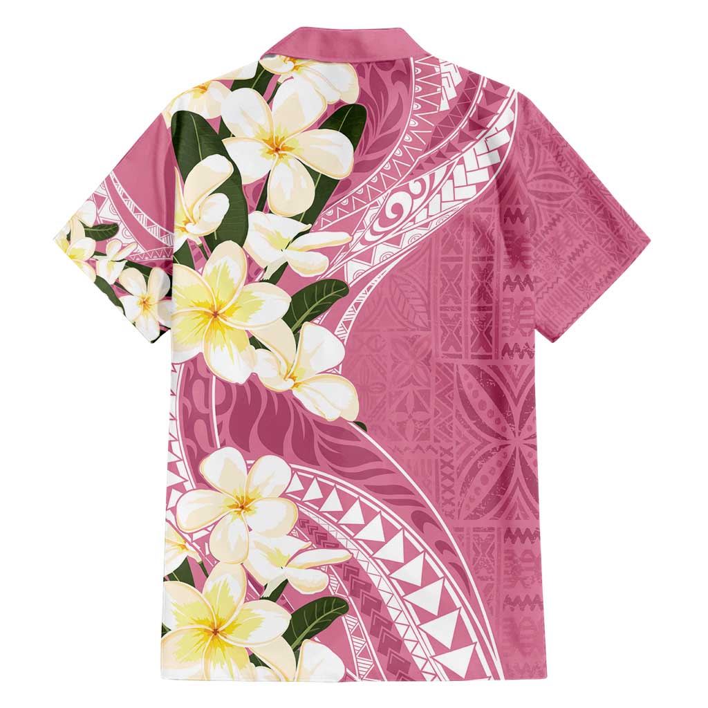 Aloha Hawaii Festive Family Matching Tank Maxi Dress and Hawaiian Shirt Frangipani Lace Classic - Rosy