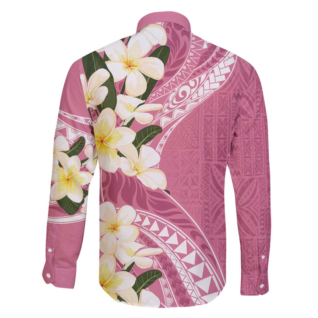 Aloha Hawaii Festive Family Matching Tank Maxi Dress and Hawaiian Shirt Frangipani Lace Classic - Rosy