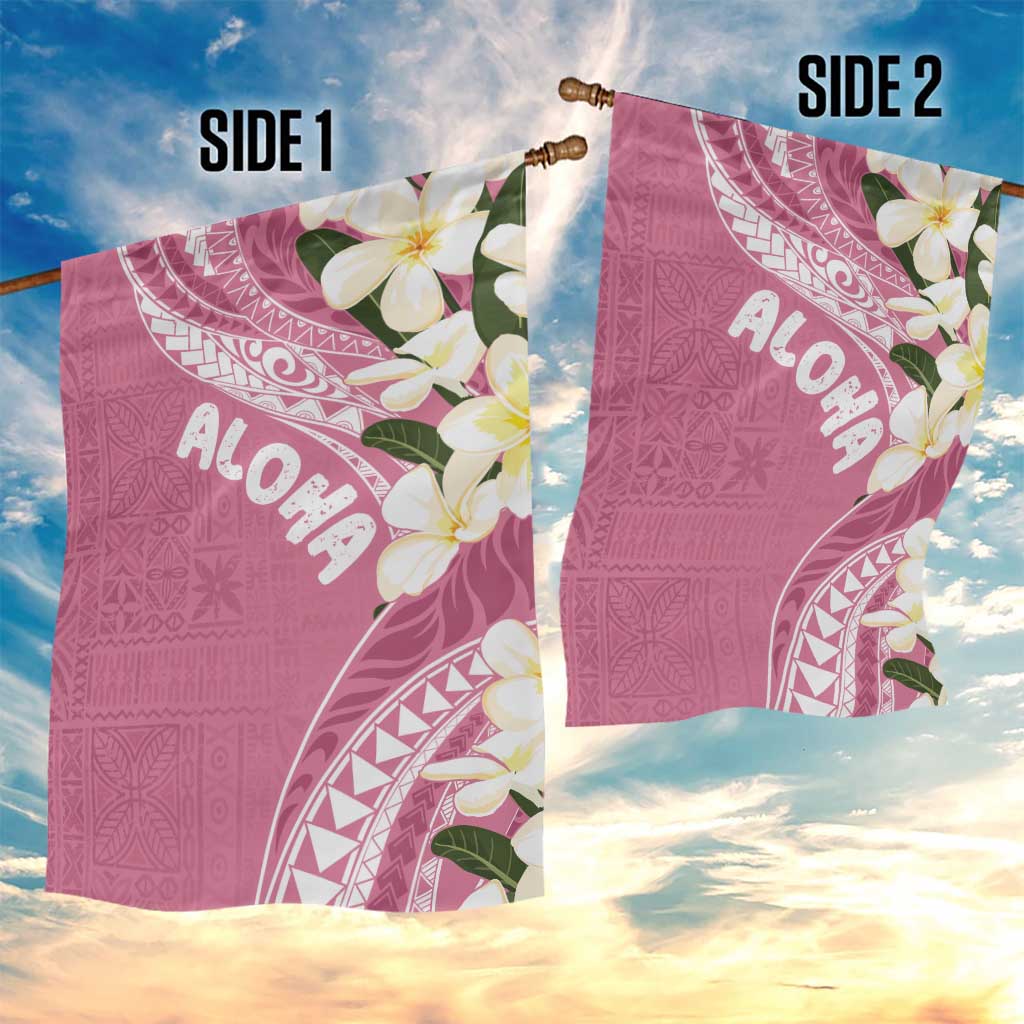 Aloha Hawaii Festive Garden Flag Frangipani Lace Classic - Rosy LT7 - Polynesian Pride