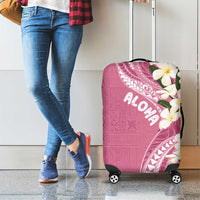 Aloha Hawaii Festive Luggage Cover Frangipani Lace Classic - Rosy