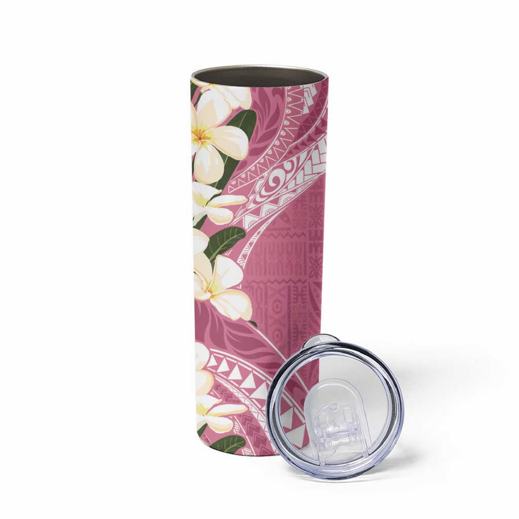 Aloha Hawaii Festive Skinny Tumbler Frangipani Lace Classic - Rosy