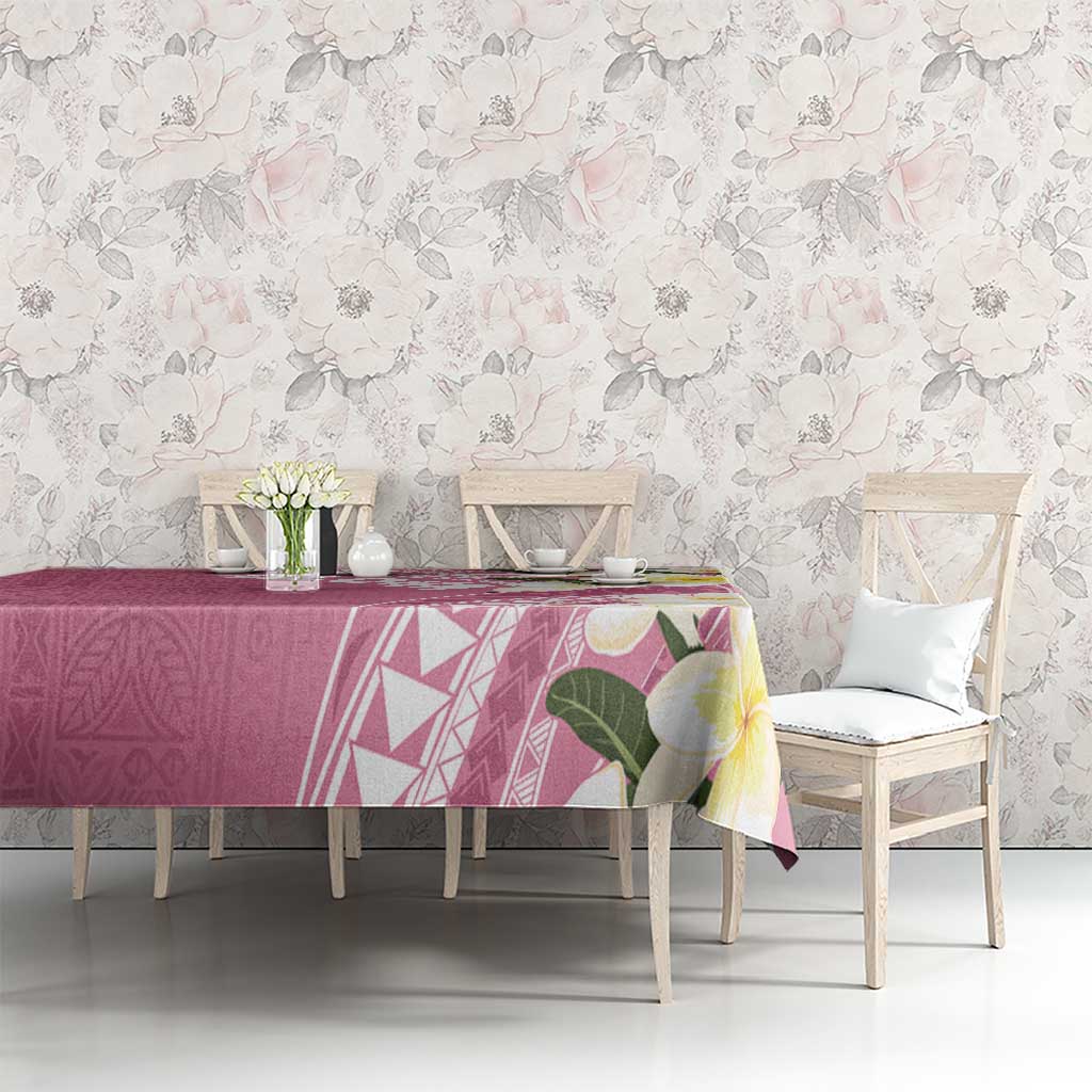 Aloha Hawaii Festive Tablecloth Frangipani Lace Classic - Rosy