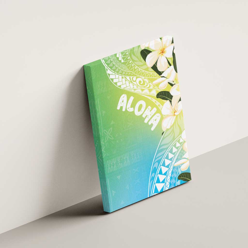 Aloha Hawaii Festive Canvas Wall Art Frangipani Lace Classic - Summer Vibes