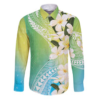 Aloha Hawaii Festive Family Matching Off The Shoulder Long Sleeve Dress and Hawaiian Shirt Frangipani Lace Classic - Summer Vibes