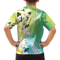 Aloha Hawaii Festive Family Matching Off Shoulder Short Dress and Hawaiian Shirt Frangipani Lace Classic - Summer Vibes