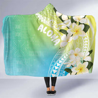 Aloha Hawaii Festive Hooded Blanket Frangipani Lace Classic - Summer Vibes LT7 One Size Blue Green - Polynesian Pride