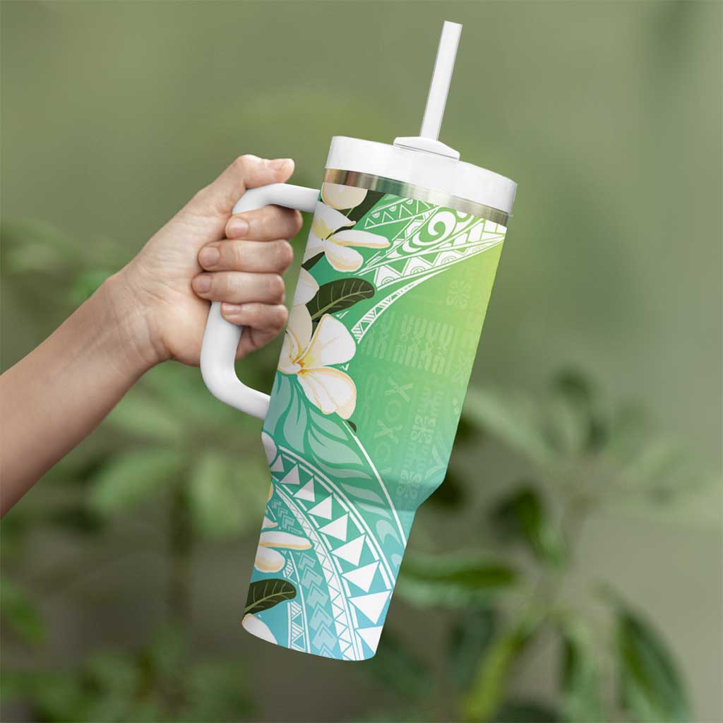Aloha Hawaii Festive Tumbler With Handle Frangipani Lace Classic - Summer Vibes