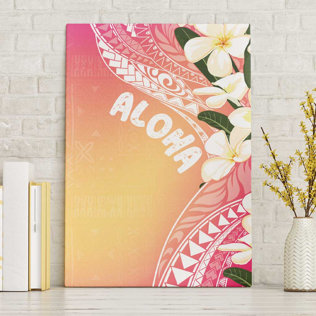 Aloha Hawaii Festive Canvas Wall Art Frangipani Lace Classic - Spring Vibes