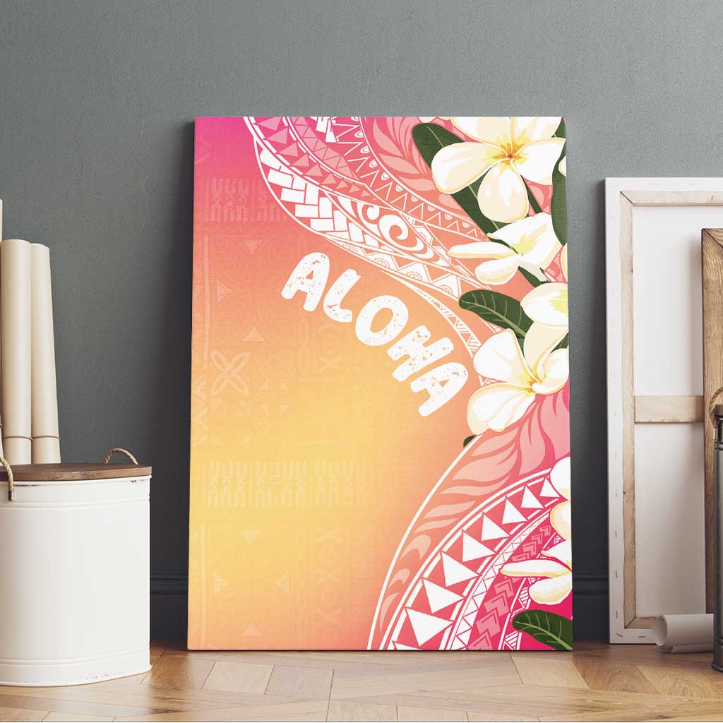 Aloha Hawaii Festive Canvas Wall Art Frangipani Lace Classic - Spring Vibes