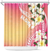 Aloha Hawaii Festive Shower Curtain Frangipani Lace Classic - Spring Vibes