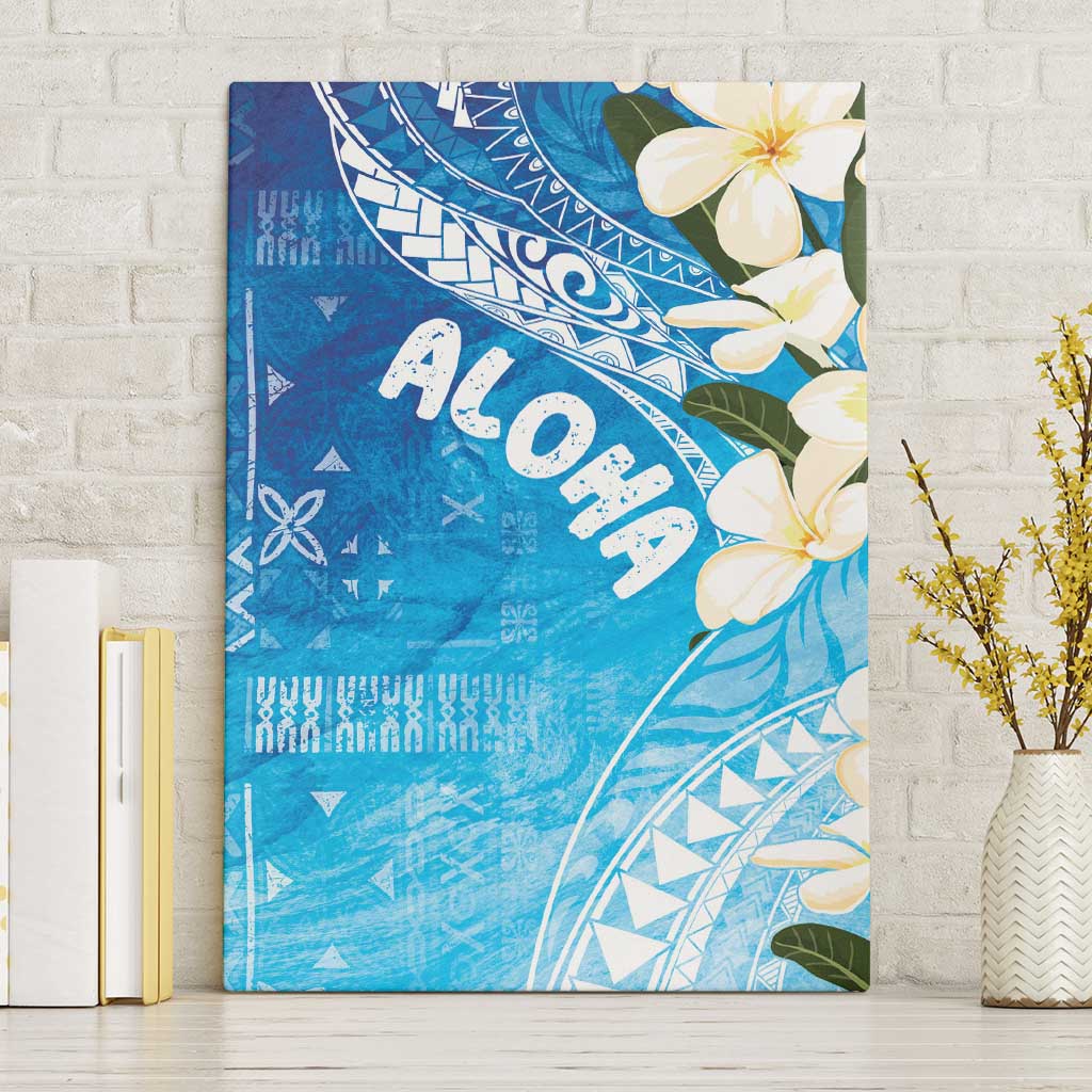 Aloha Hawaii Festive Canvas Wall Art Frangipani Lace Classic - Oceanic
