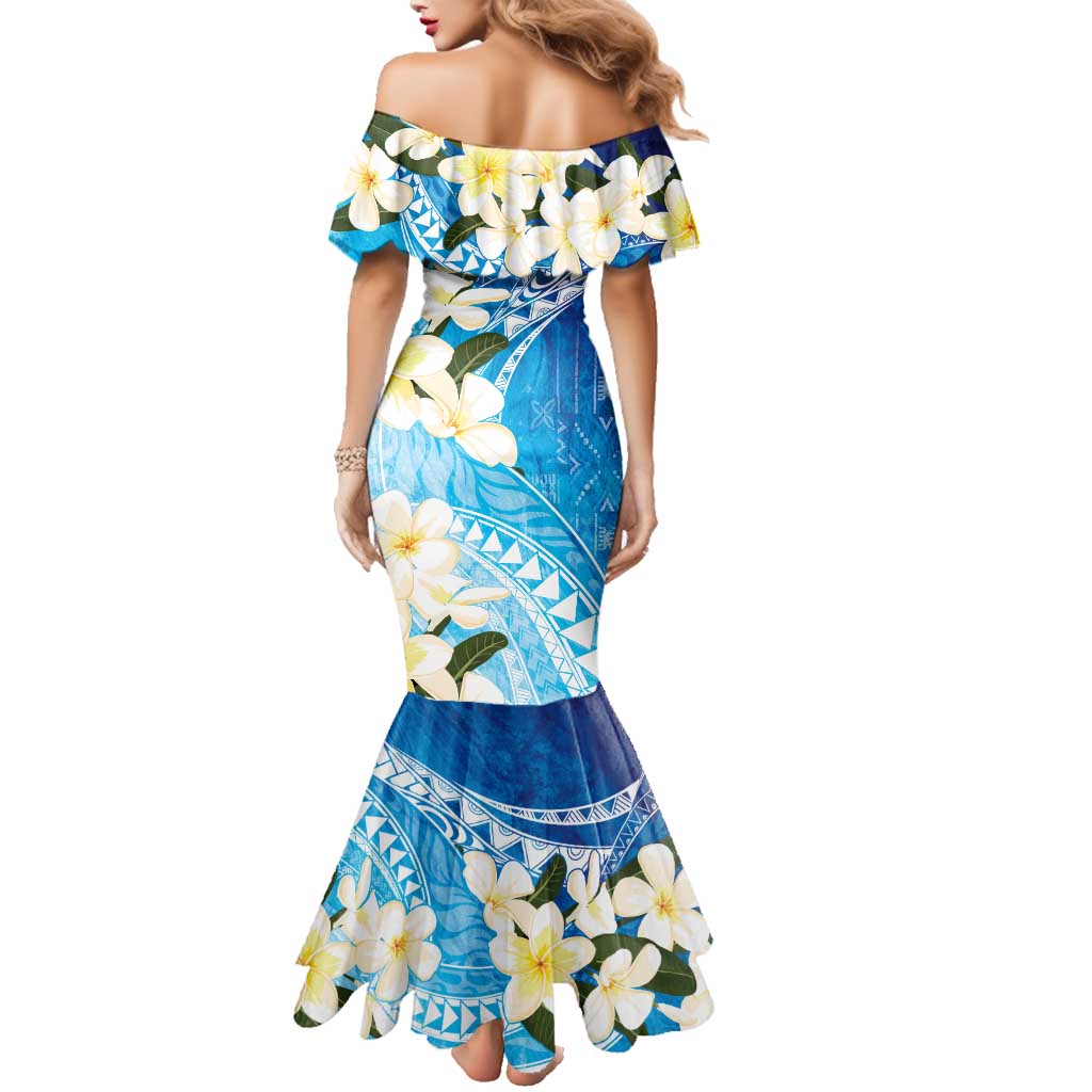Aloha Hawaii Festive Family Matching Mermaid Dress and Hawaiian Shirt Frangipani Lace Classic - Oceanic