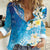 Aloha Hawaii Festive Women Casual Shirt Frangipani Lace Classic - Oceanic