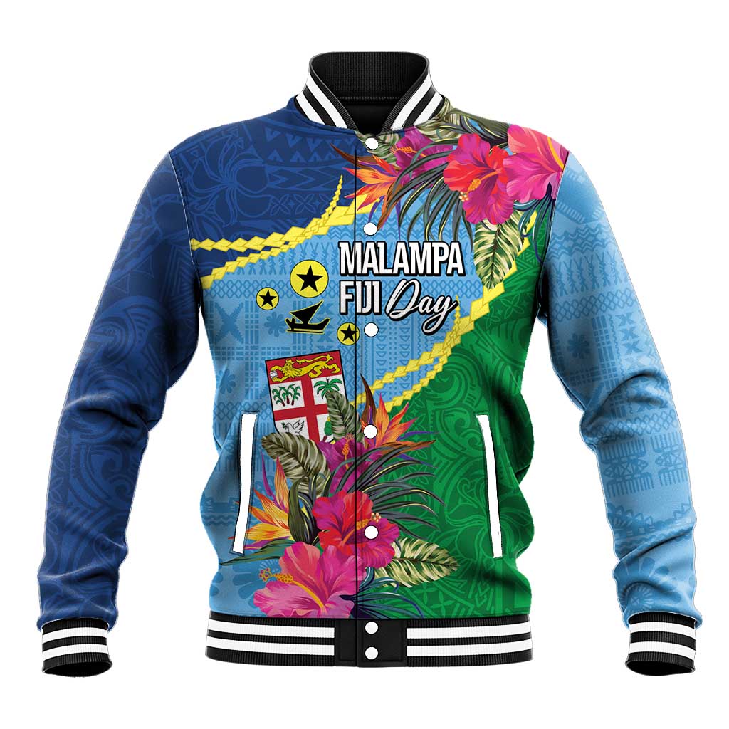 Personalized Malampa Fiji Day Together We Grow Baseball Jacket Special Tapa Mix - Polynesian Pride