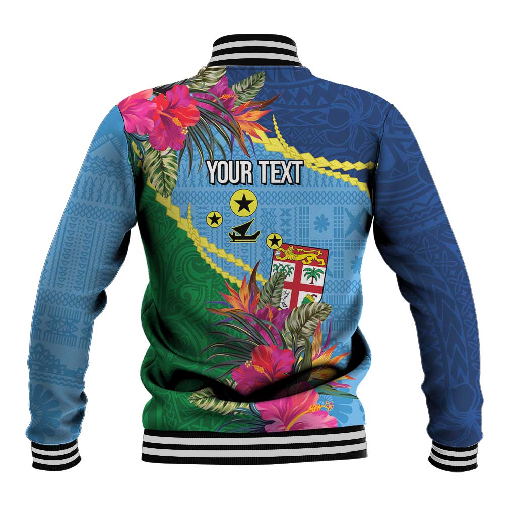 Personalized Malampa Fiji Day Together We Grow Baseball Jacket Special Tapa Mix - Polynesian Pride