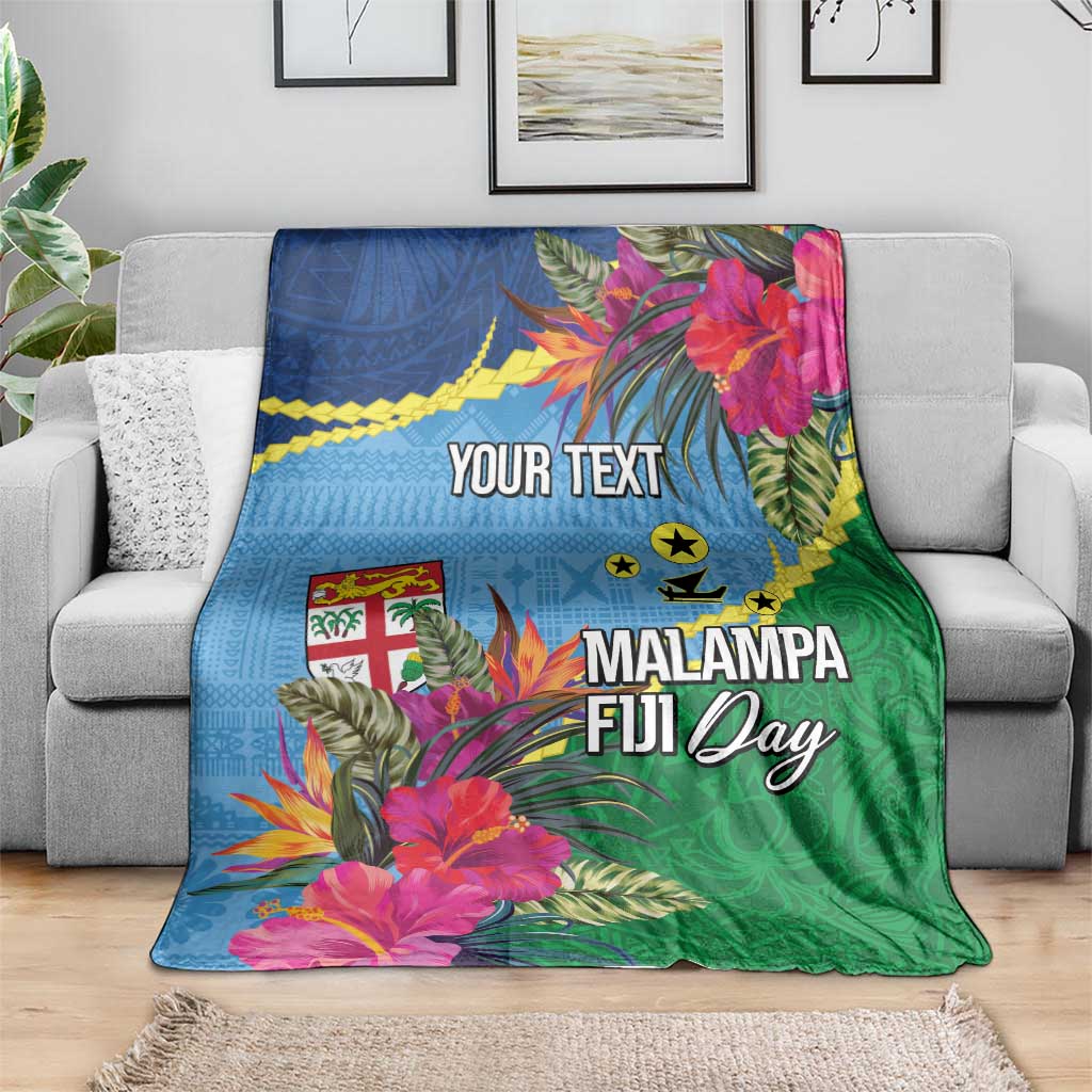 Personalized Malampa Fiji Day Together We Grow Blanket Special Tapa Mix - Polynesian Pride