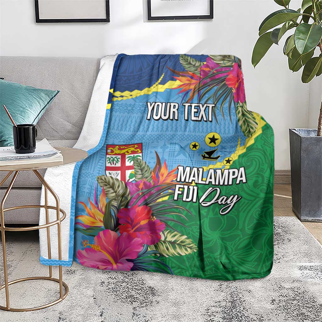 Personalized Malampa Fiji Day Together We Grow Blanket Special Tapa Mix - Polynesian Pride