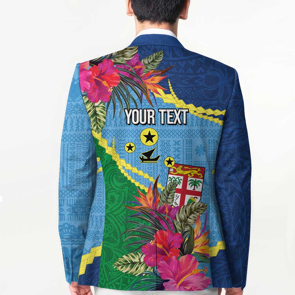 Personalized Malampa Fiji Day Together We Grow Blazer Special Tapa Mix - Polynesian Pride