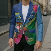 Personalized Malampa Fiji Day Together We Grow Blazer Special Tapa Mix - Polynesian Pride