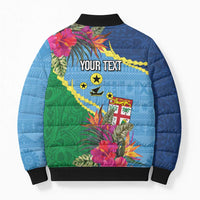 Personalized Malampa Fiji Day Together We Grow Bomber Puffer Jacket Special Tapa Mix - Polynesian Pride