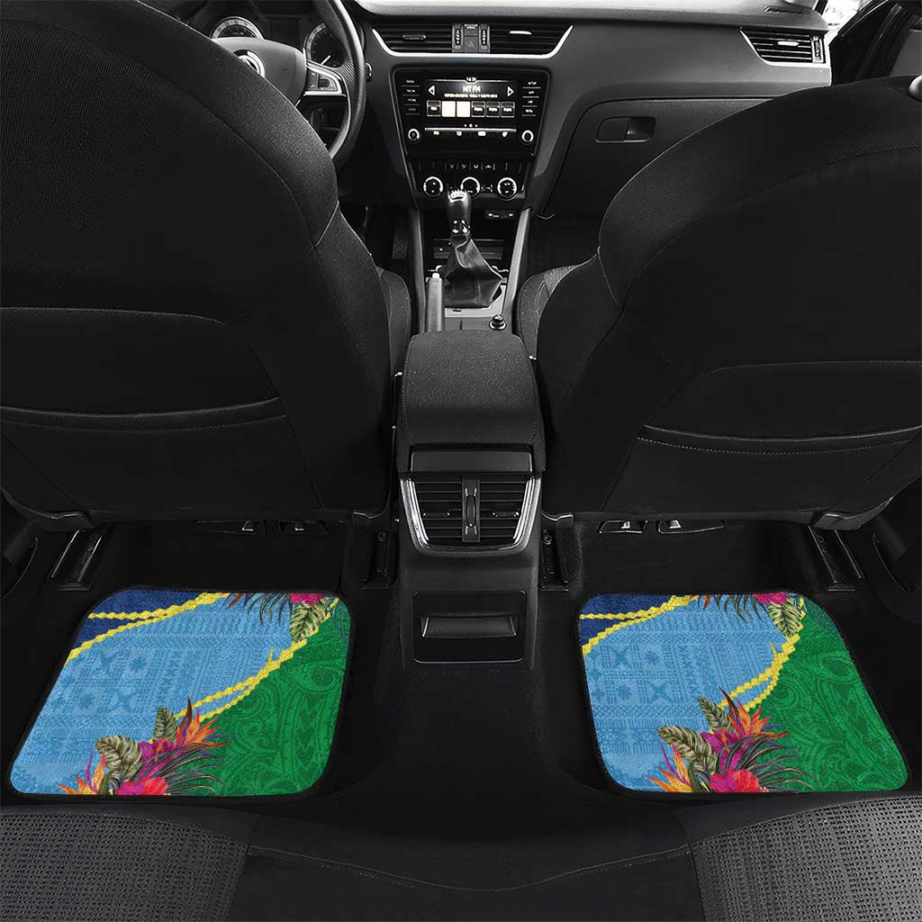 Personalized Malampa Fiji Day Together We Grow Car Mats Special Tapa Mix - Polynesian Pride