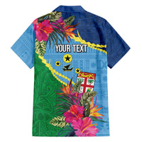 Personalized Malampa Fiji Day Together We Grow Family Matching Off The Shoulder Long Sleeve Dress and Hawaiian Shirt Special Tapa Mix - Polynesian Pride