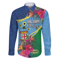 Personalized Malampa Fiji Day Together We Grow Family Matching Off The Shoulder Long Sleeve Dress and Hawaiian Shirt Special Tapa Mix - Polynesian Pride