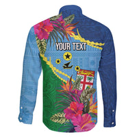 Personalized Malampa Fiji Day Together We Grow Family Matching Off The Shoulder Long Sleeve Dress and Hawaiian Shirt Special Tapa Mix - Polynesian Pride