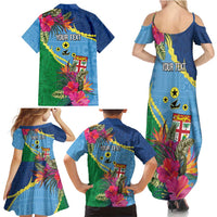 Personalized Malampa Fiji Day Together We Grow Family Matching Summer Maxi Dress and Hawaiian Shirt Special Tapa Mix - Polynesian Pride
