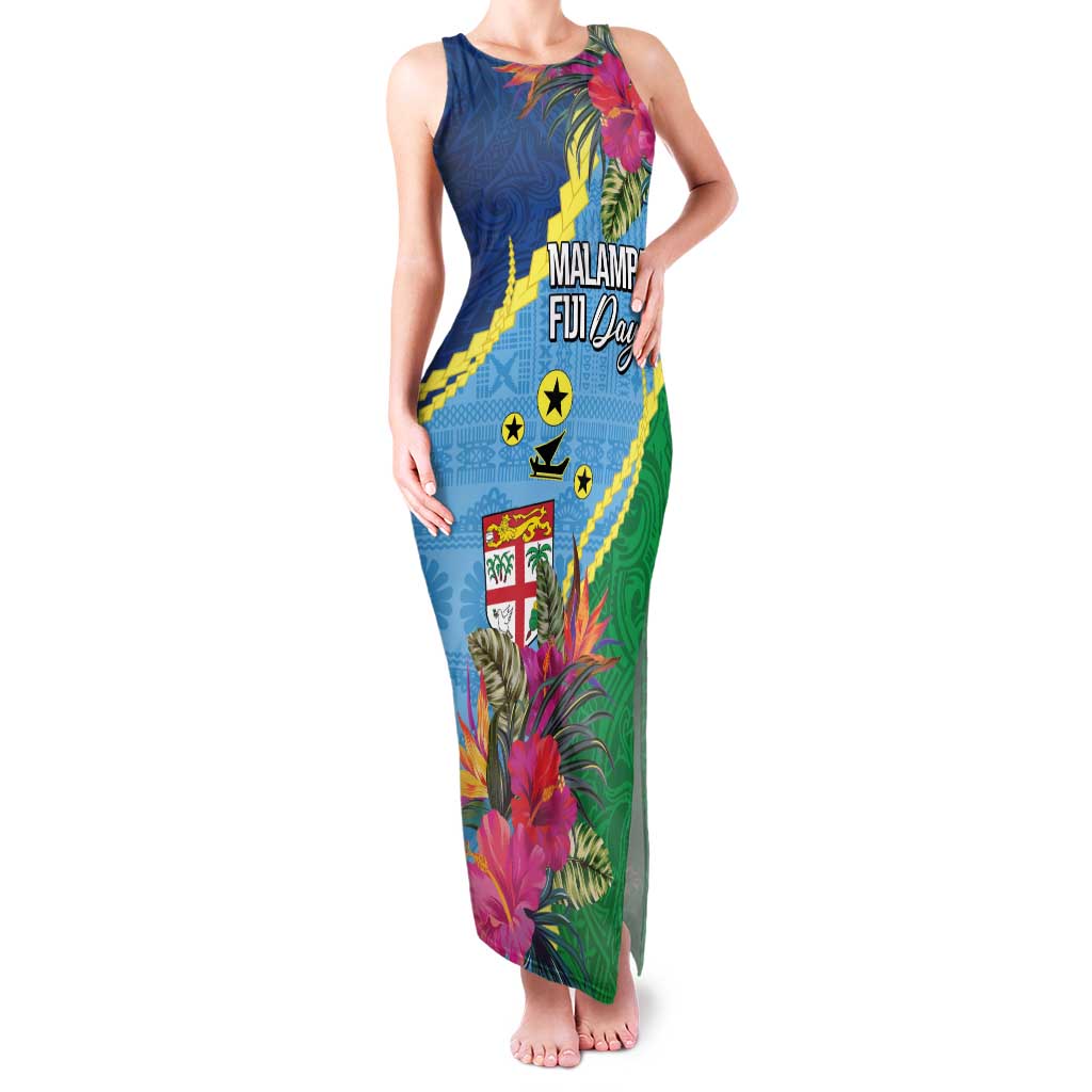 Personalized Malampa Fiji Day Together We Grow Family Matching Tank Maxi Dress and Hawaiian Shirt Special Tapa Mix - Polynesian Pride