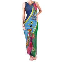 Personalized Malampa Fiji Day Together We Grow Family Matching Tank Maxi Dress and Hawaiian Shirt Special Tapa Mix - Polynesian Pride