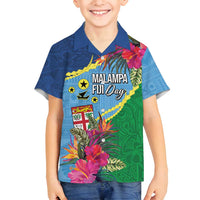 Personalized Malampa Fiji Day Together We Grow Family Matching Tank Maxi Dress and Hawaiian Shirt Special Tapa Mix - Polynesian Pride