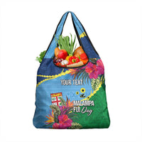 Personalized Malampa Fiji Day Together We Grow Grocery Bag Special Tapa Mix - Polynesian Pride