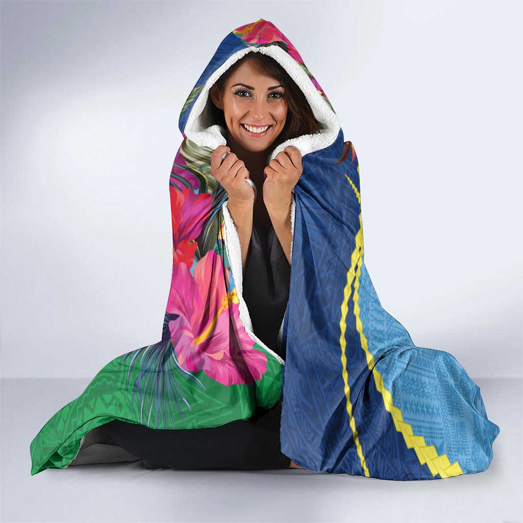 Personalized Malampa Fiji Day Together We Grow Hooded Blanket Special Tapa Mix - Polynesian Pride