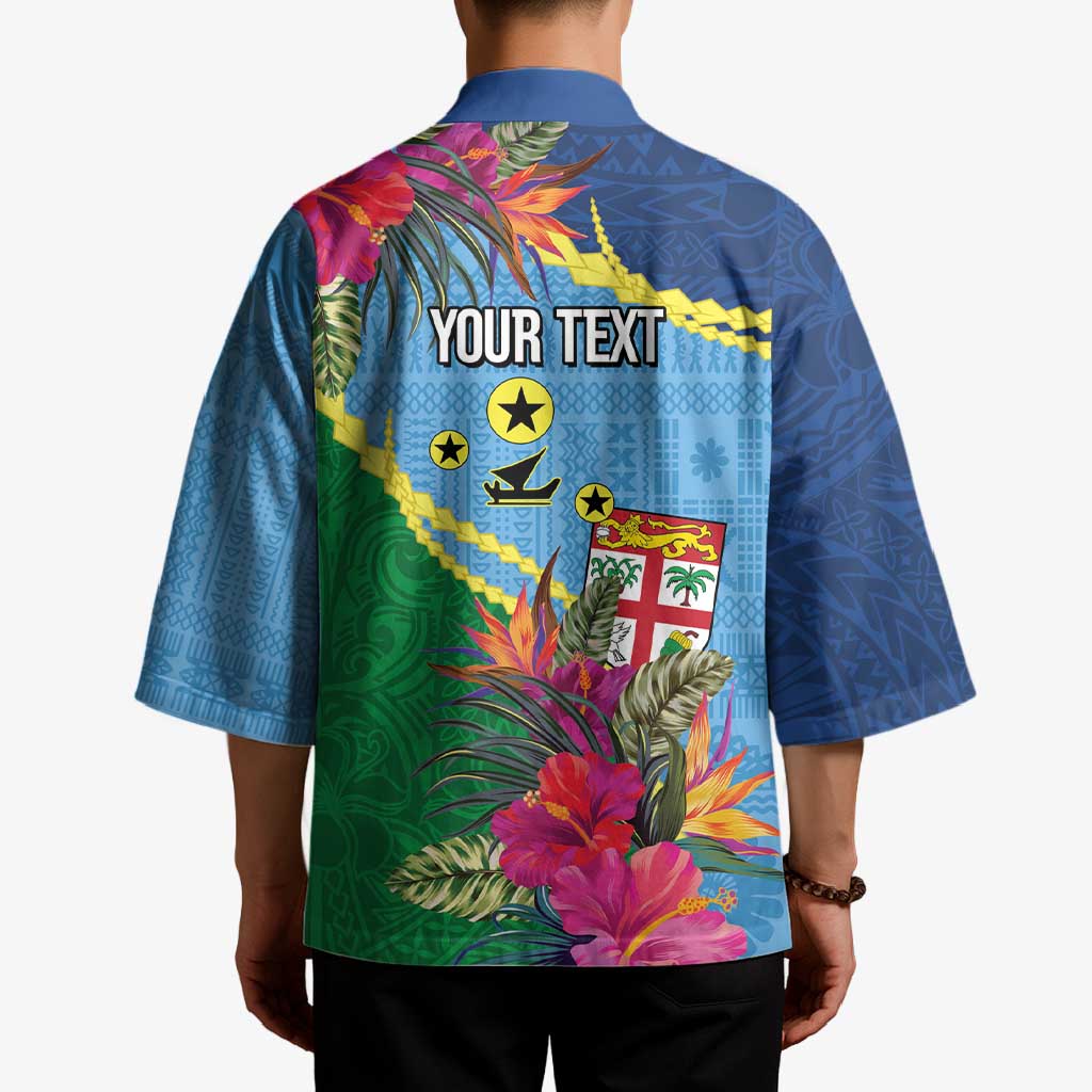 Personalized Malampa Fiji Day Together We Grow Kimono Special Tapa Mix - Polynesian Pride