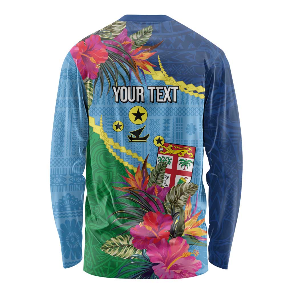 Personalized Malampa Fiji Day Together We Grow Long Sleeve Shirt Special Tapa Mix - Polynesian Pride