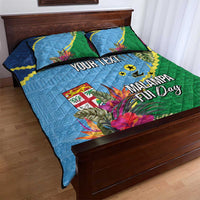 Personalized Malampa Fiji Day Together We Grow Quilt Bed Set Special Tapa Mix - Polynesian Pride