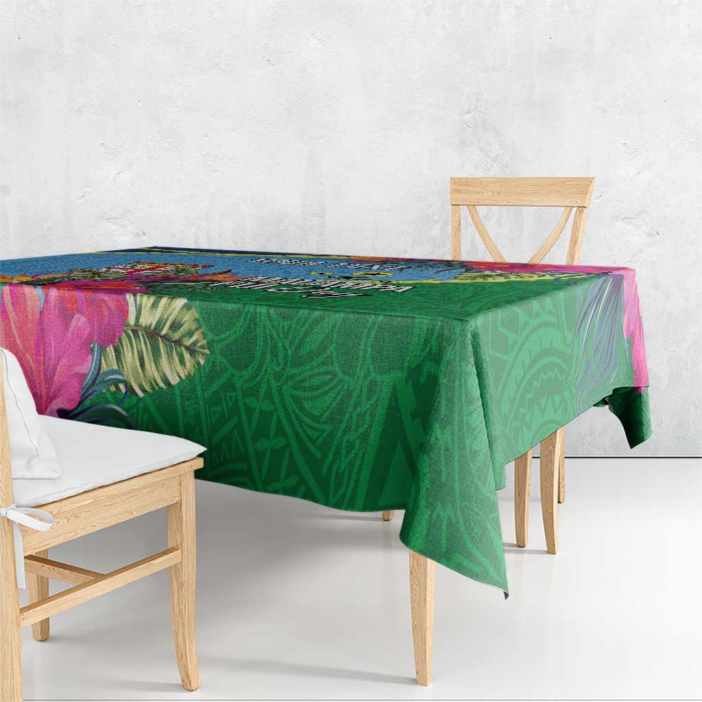 Personalized Malampa Fiji Day Together We Grow Tablecloth Special Tapa Mix - Polynesian Pride