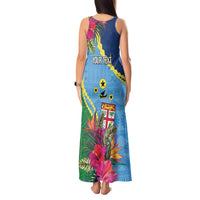 Personalized Malampa Fiji Day Together We Grow Tank Maxi Dress Special Tapa Mix - Polynesian Pride