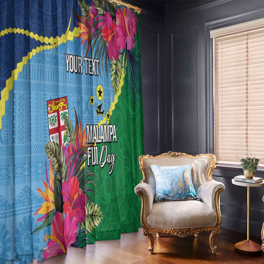Personalized Malampa Fiji Day Together We Grow Window Curtain Special Tapa Mix - Polynesian Pride