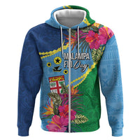 Personalized Malampa Fiji Day Together We Grow Zip Hoodie Special Tapa Mix LT7 Zip Hoodie Colorful - Polynesian Pride