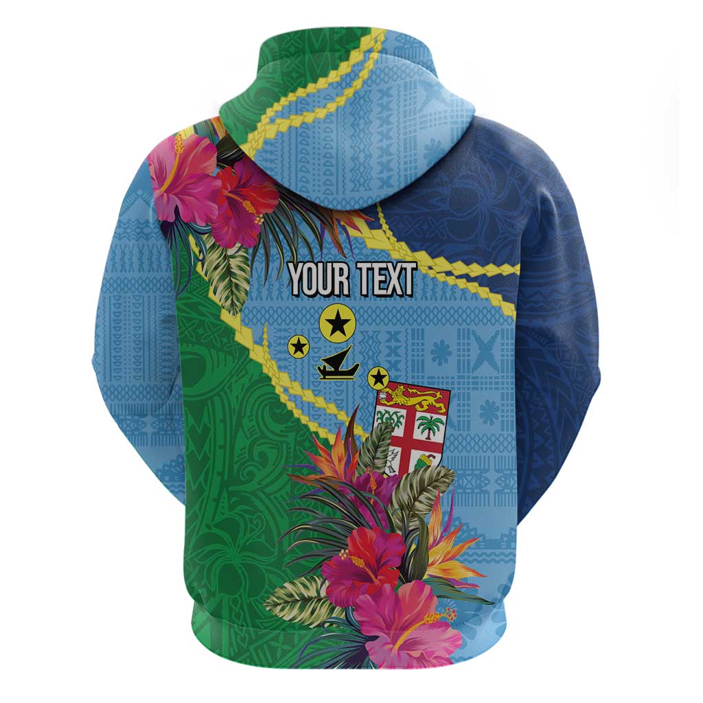Personalized Malampa Fiji Day Together We Grow Zip Hoodie Special Tapa Mix LT7 - Polynesian Pride