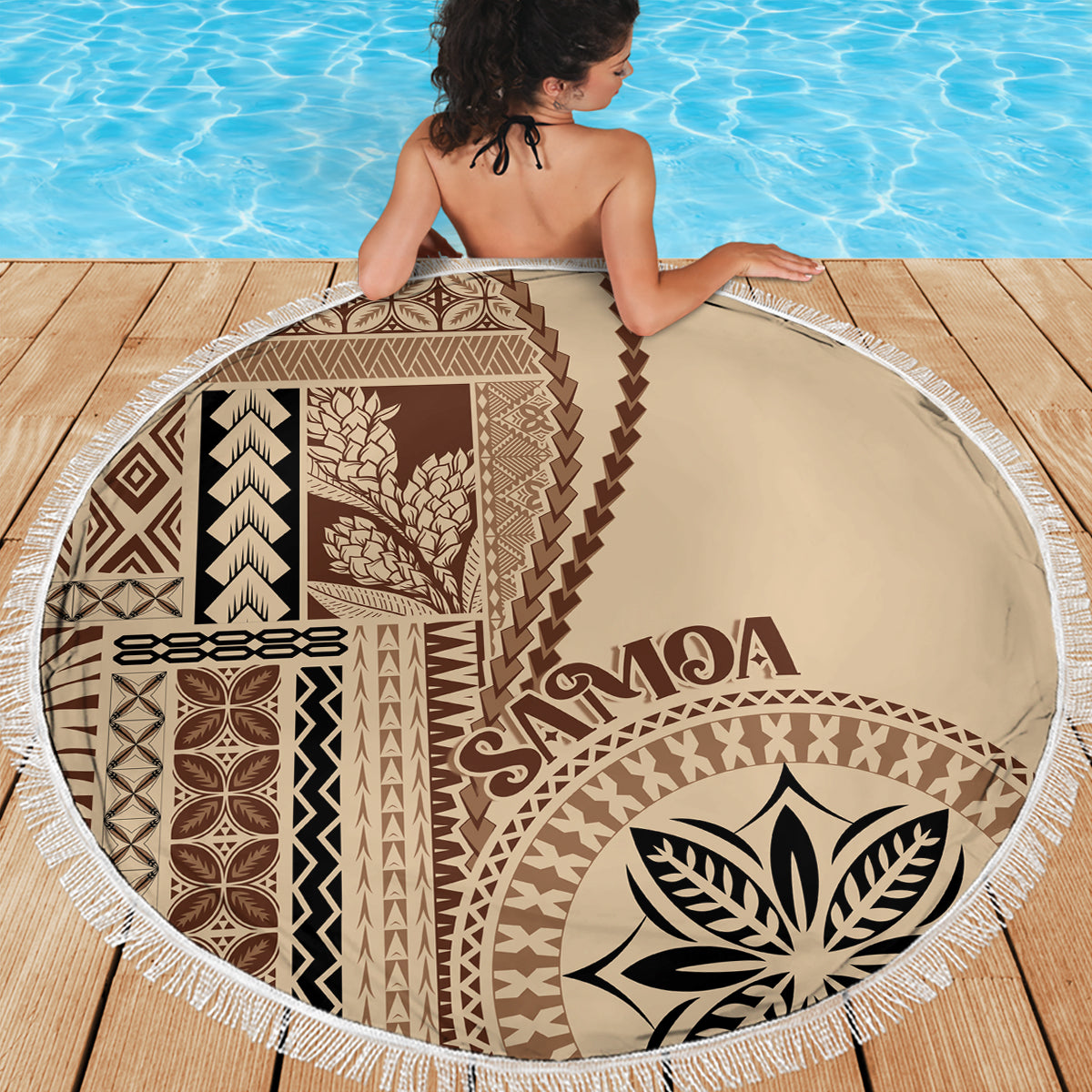 Samoa Siapo Motif Beach Blanket Classic Style LT7 - Polynesian Pride