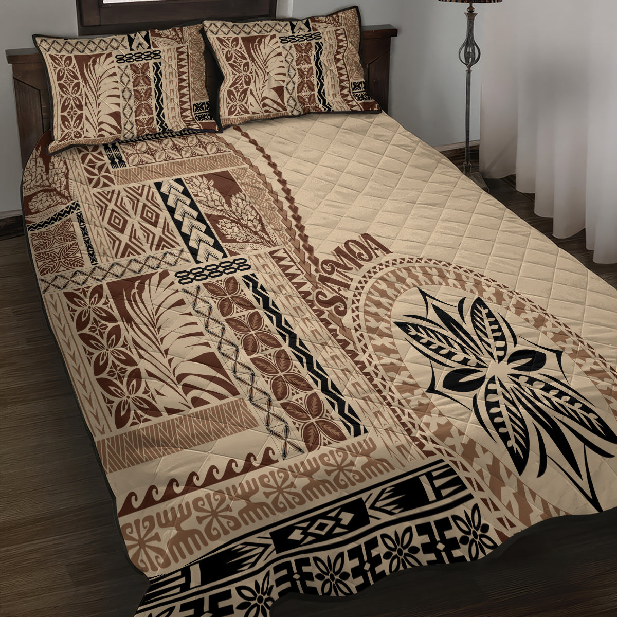 Samoa Siapo Motif Quilt Bed Set Classic Style LT7 - Polynesian Pride