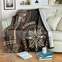 Samoa Siapo Motif Blanket Classic Style - Black Ver LT7 - Polynesian Pride