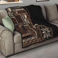 Samoa Siapo Motif Quilt Classic Style - Black Ver LT7 - Polynesian Pride