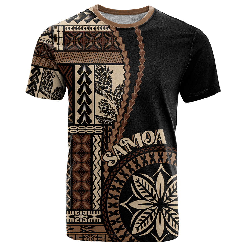 Samoa Siapo Motif T Shirt Classic Style - Black Ver LT7 Black - Polynesian Pride